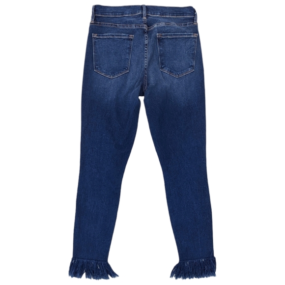 FRAME Le Skinny De Jeanne Destroyed Jeans Ankle Length Womens 29 Frayed - Picture 3 of 12